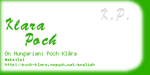 klara poch business card
